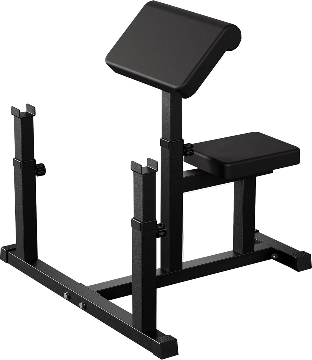 Verstelbare Halterbank - Krachtbank Fitness - Thuissport Training - Grote Gewichtscapaciteit - 80 x 85 x 92 cm - Zwart