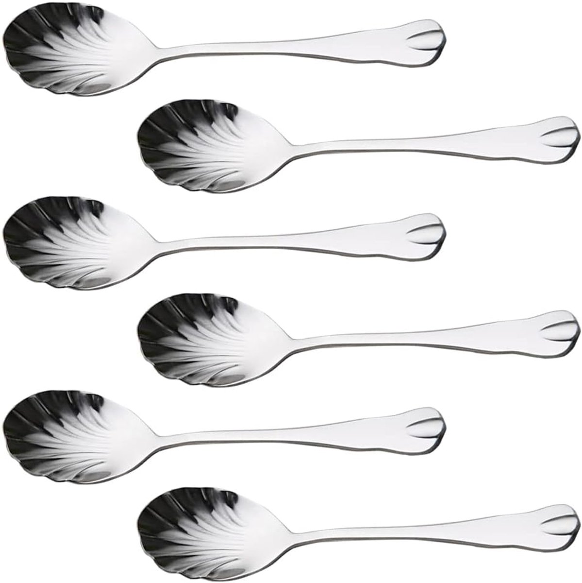 Koffielepels Set - Suikerlepels Espresso - Drankjes Roeren - Vaatwasserbestendig - 13.5 cm - Zilver
