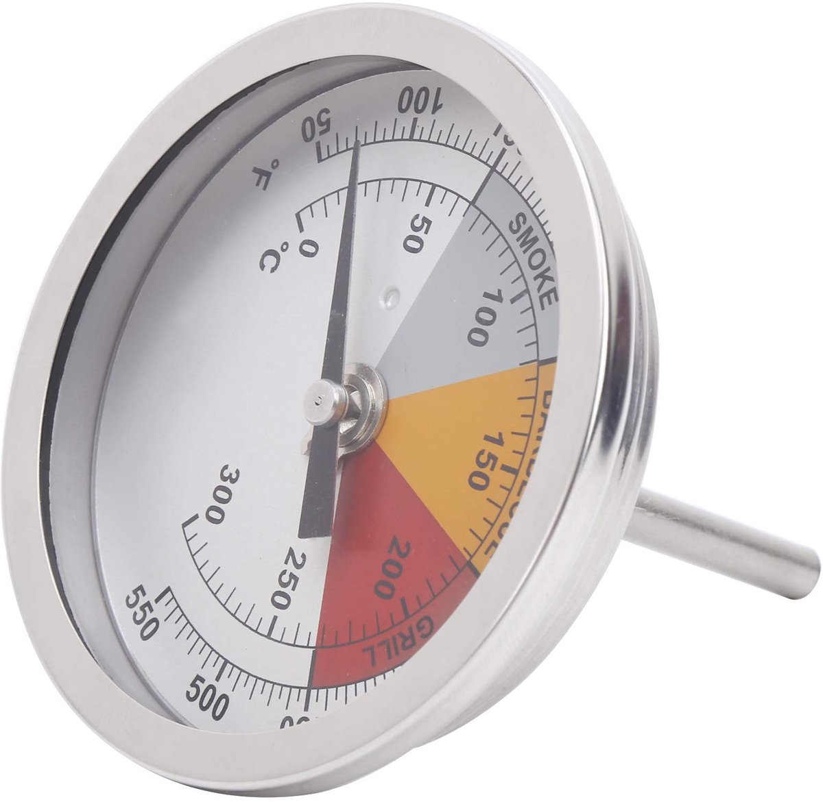 Allecto - Grill Thermometer - Professionele BBQ Thermometer - RVS - Temperatuurmeting tot 300℃ - Geschikt voor Grill en Oven - 50-500°F - Voor Barb...