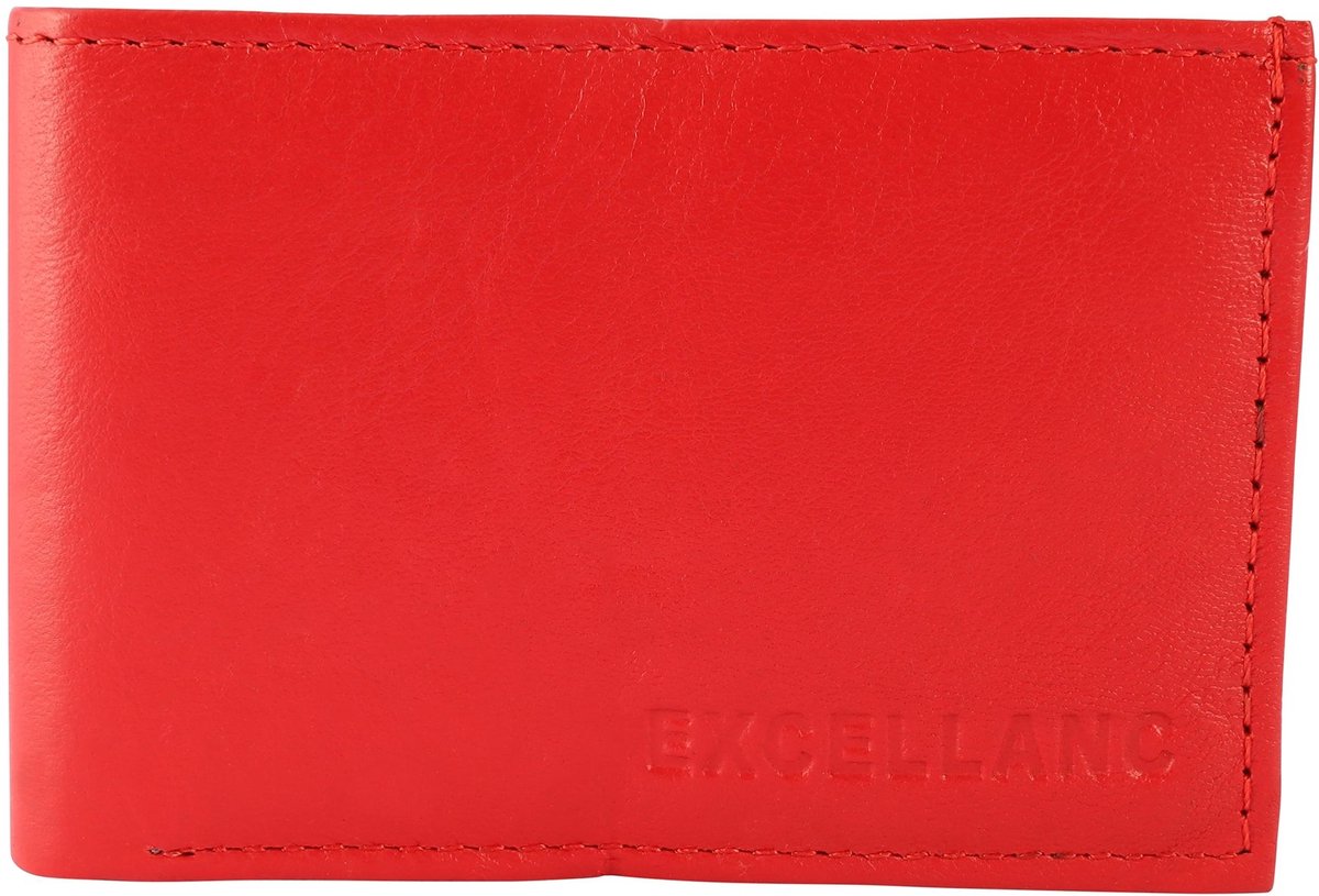 EXCELLANC Excellanc Unisex Portemonnee Fadel echt leer, liggend formaat, 7,2 x 10,5 cm