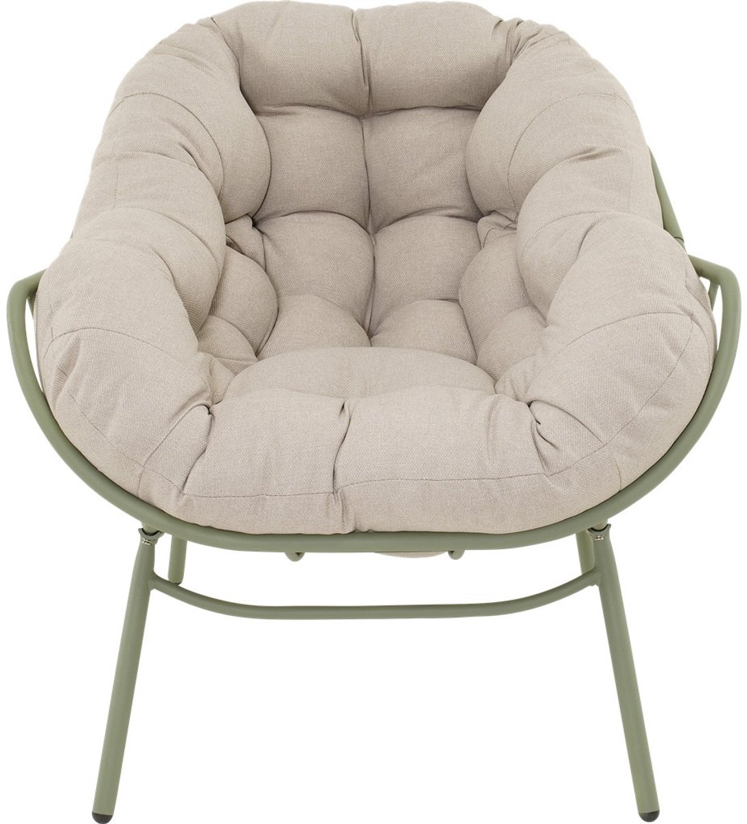 Relaxfauteuil Cozy Aluminium Beige - Luxe Tuinstoel met Kussens - 97.00x101.00x93.00cm