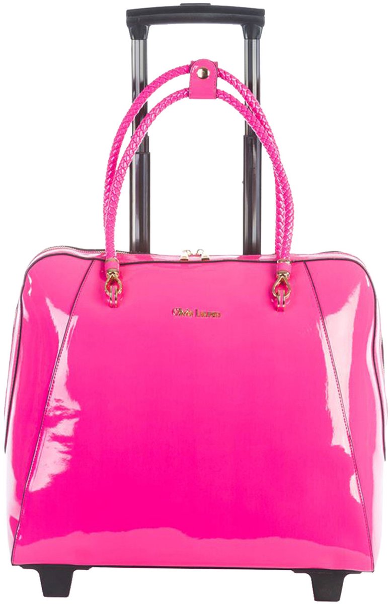 Olivia Lauren Laptoptrolley Dames / Businesstrolley - 17 inch - Kunstleer - Candy - Roze