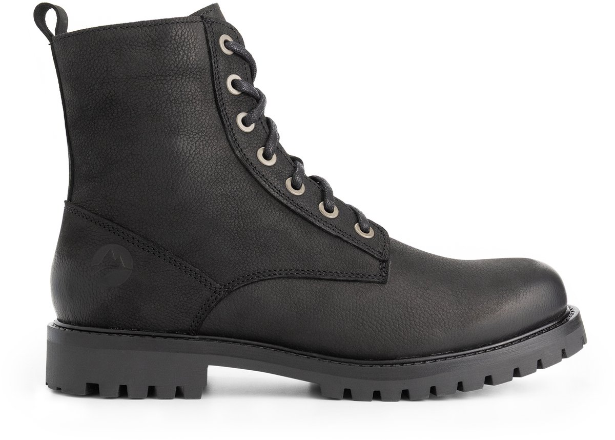 Travelin’ Akland Heren Veterboots Nubuck Zwart