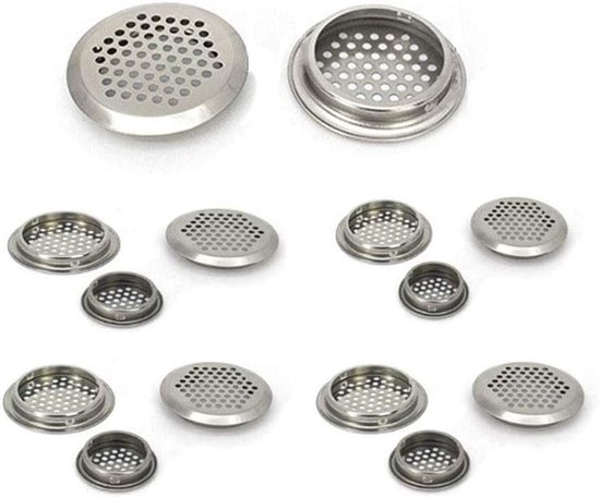 Ventilatieroosters metaal rond - opbouw kopen