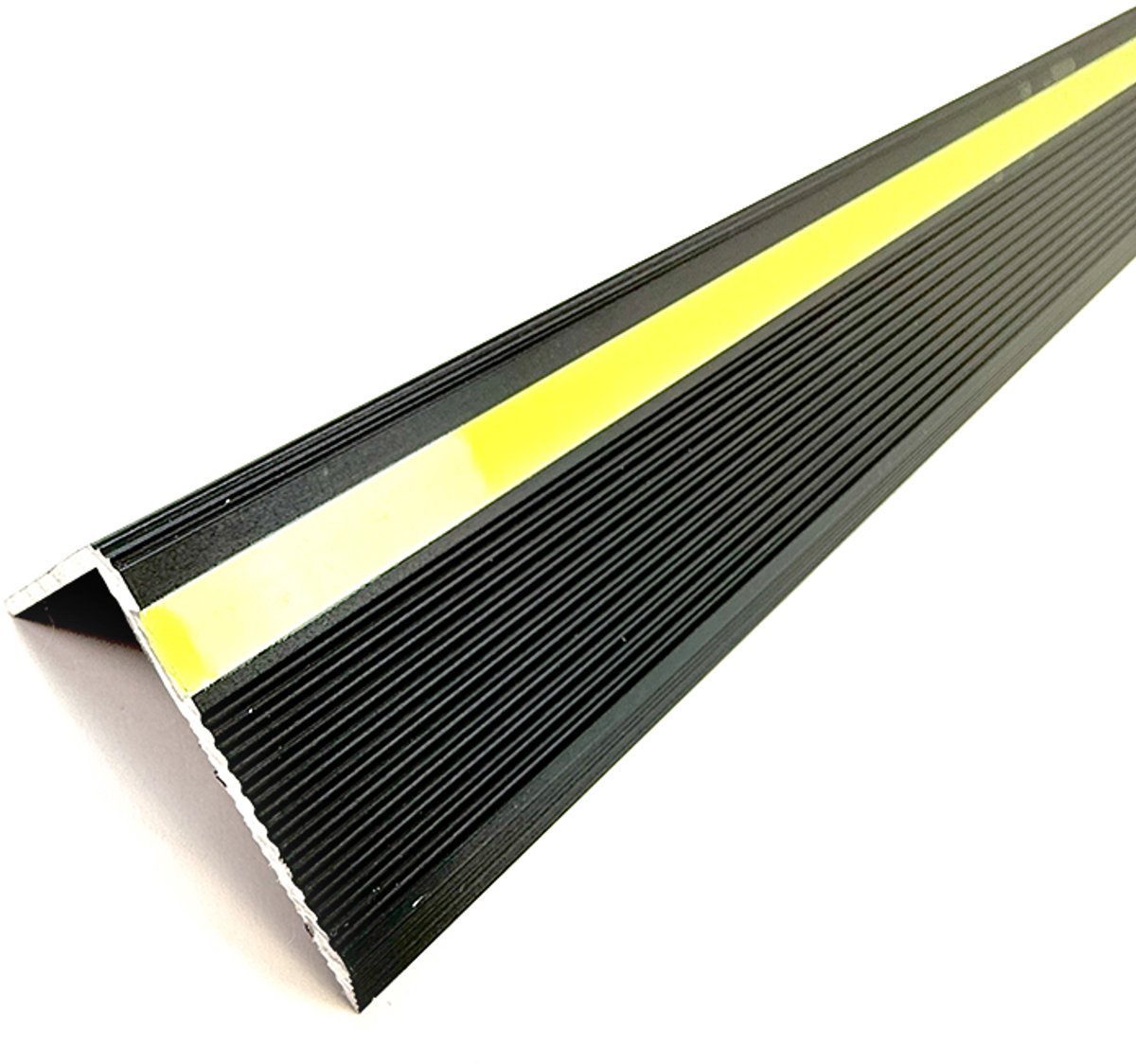 Zwart aluminium trapneusprofiel glow-in-the-dark 1000 x 50 x 33 mm - Zwart - 1000 mm x 50 mm x - Anti-slip - Aluminium - - Voor binnen & buiten