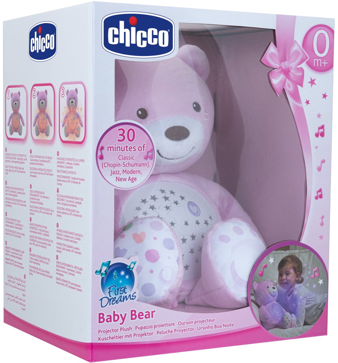 Knuffel projector Baby Bear First Dreams roze – foto 6
