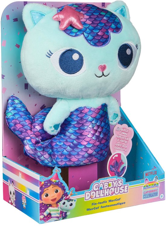 Spin Master knuffel Gabby's Poppenhuis Meerminkat pluche speelgoed.