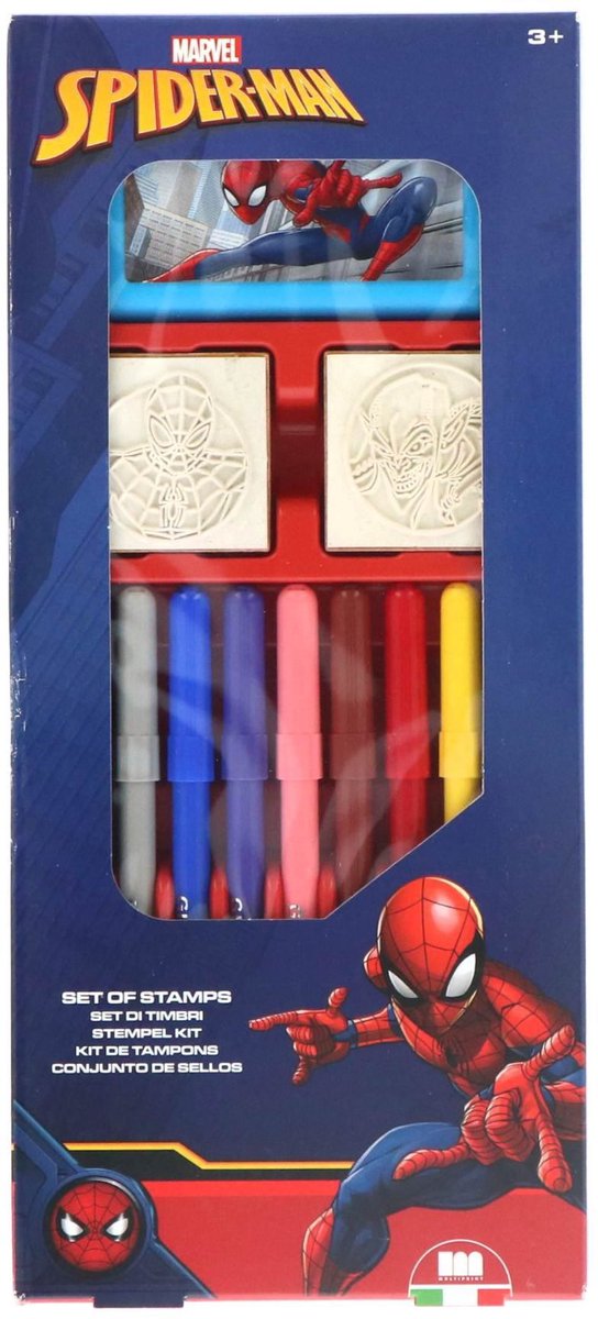 Spiderman - Kleuren Stempel Set - 13-delig
