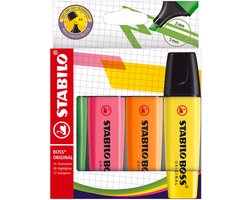 STABILO BOSS ORIGINAL - trousse en carton 4 pièces