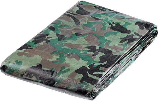 Floordirekt Afdekzeil, zeildoek, beschermend zeil, bootzeil, tentzeil voor camping en outdoor, tuin, waterdicht, met ringen, verschillende maten en kleuren, 8 x 10 m, 80 g/m², oranje