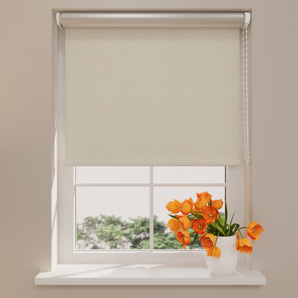 DTCH® Rolgordijn verduisterend – Easy Thermo – Linen – 80 x 190 cm – meerdere maten verkrijgbaar – 60 t/m 240 cm breed – Isolerende zonwering
