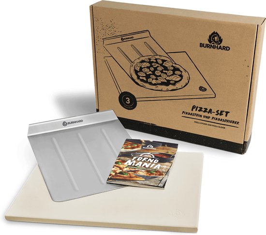 BURNHARD® Cordieriet Pizzasteen, 38x30x1,5 cm, hittebestendig