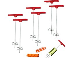 6 x Spiral Cutters - Potato Spiral - Spiral Chips - Potato Cutter - Spiral Vegetable Slicer - voor Fruit - Aardappelen - Tornado Chips - Komkommers of Wortels