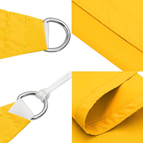 vidaXL Parasol rectangulaire 3 x 5 m Tissu Oxford Jaune