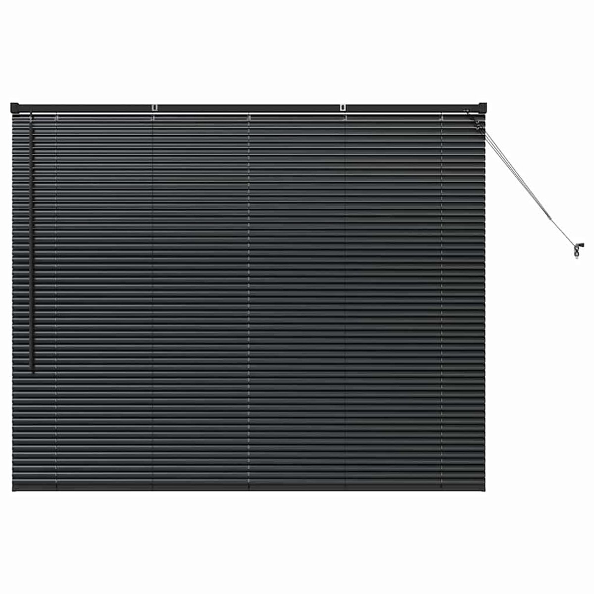 vidaXL - Venetiaanse - jaloezie - Zwart - 130 - x - 160 - cm - 25 - mm - Aluminium