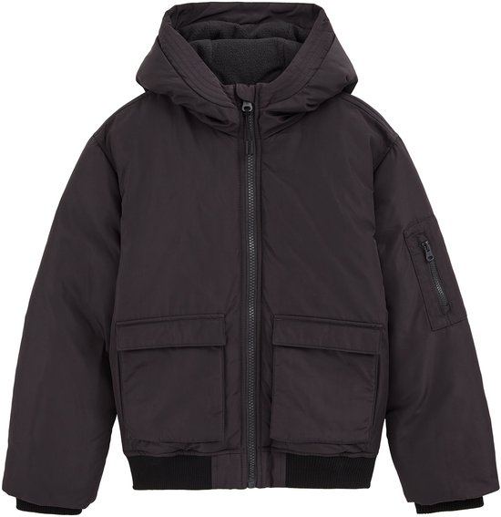 WE Fashion Jongens Gewatteerde bomber jas met capuchon
