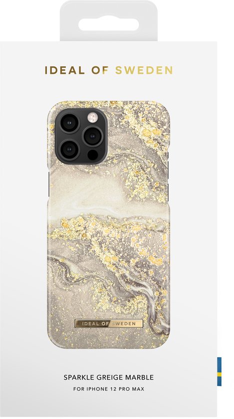Étui iDeal of Sweden Fashion iPhone 12 Pro Max Sparkle Greige Marble