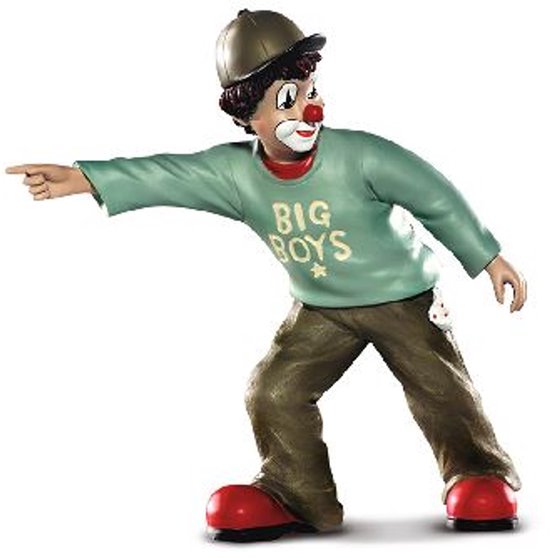 Gilde des clowns - Grand garçon - 6x15x4 cm - résine peinte à la main - Dans un emballage cadeau, pièce de collection