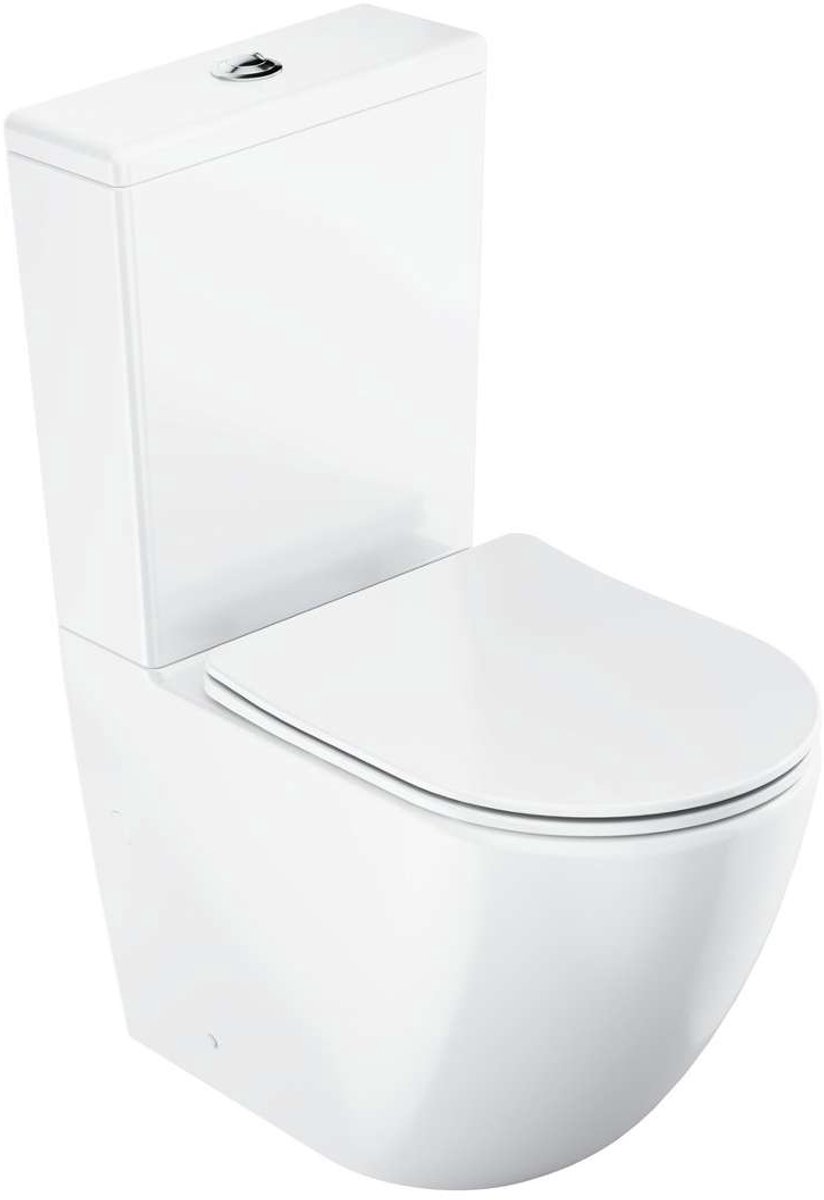 Ravak - Toilet-combi met SoftClose-zitting, vario waste, zijdelingse vulling, CleanOn, wit X01870