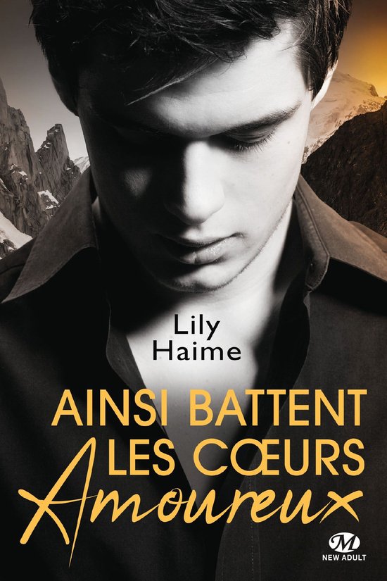 Livre "Ainsi battent les coeurs amoureux" par Lily Haime, portrait d'un homme portant une chemise sombre.