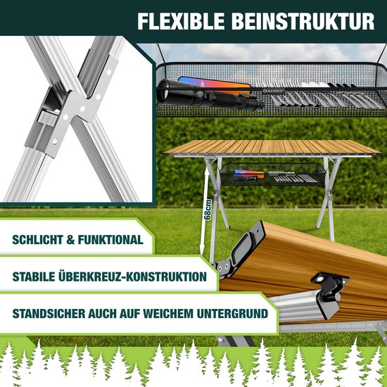 KESSER® Campingtafel inklapbare Tafel - Vouwtafel voor Buiten en Camping - Klaptafel Weerbestendig Tuintafel van KESSER — afbeelding 3