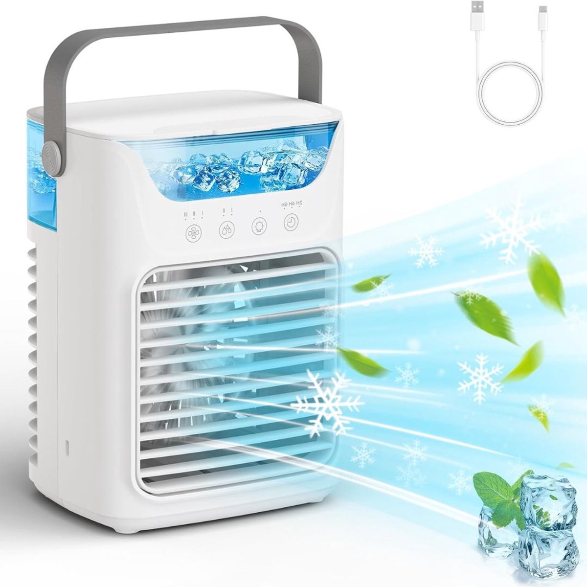 Bol.com MKSS® Mobiele Airco - Airconditioning - Ventilatoren - Airco Zonder Afvoerslang - Wit aanbieding