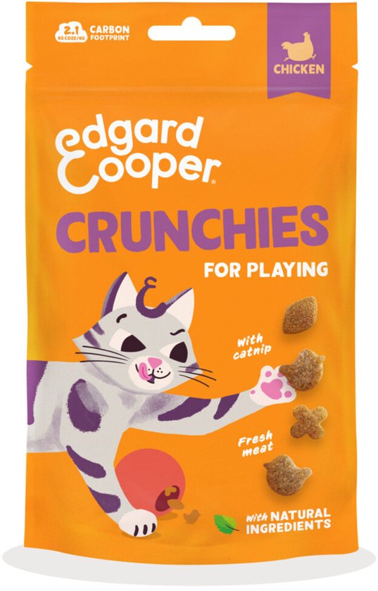 Edgard&Cooper Crunchies - Kattensnack - Kip 50 g