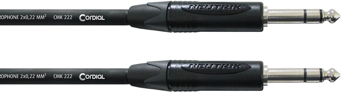 Cordial CPM 5 VV - TRS jack - TRS jack kabel, 10 mtr.