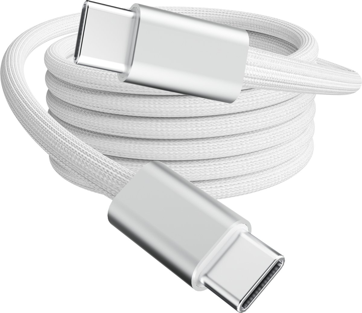 Rolio 8720938929212 USB-kabel USB 3.2 Gen 2 (3.1 Gen 2) 2 m USB C Zilver, Wit