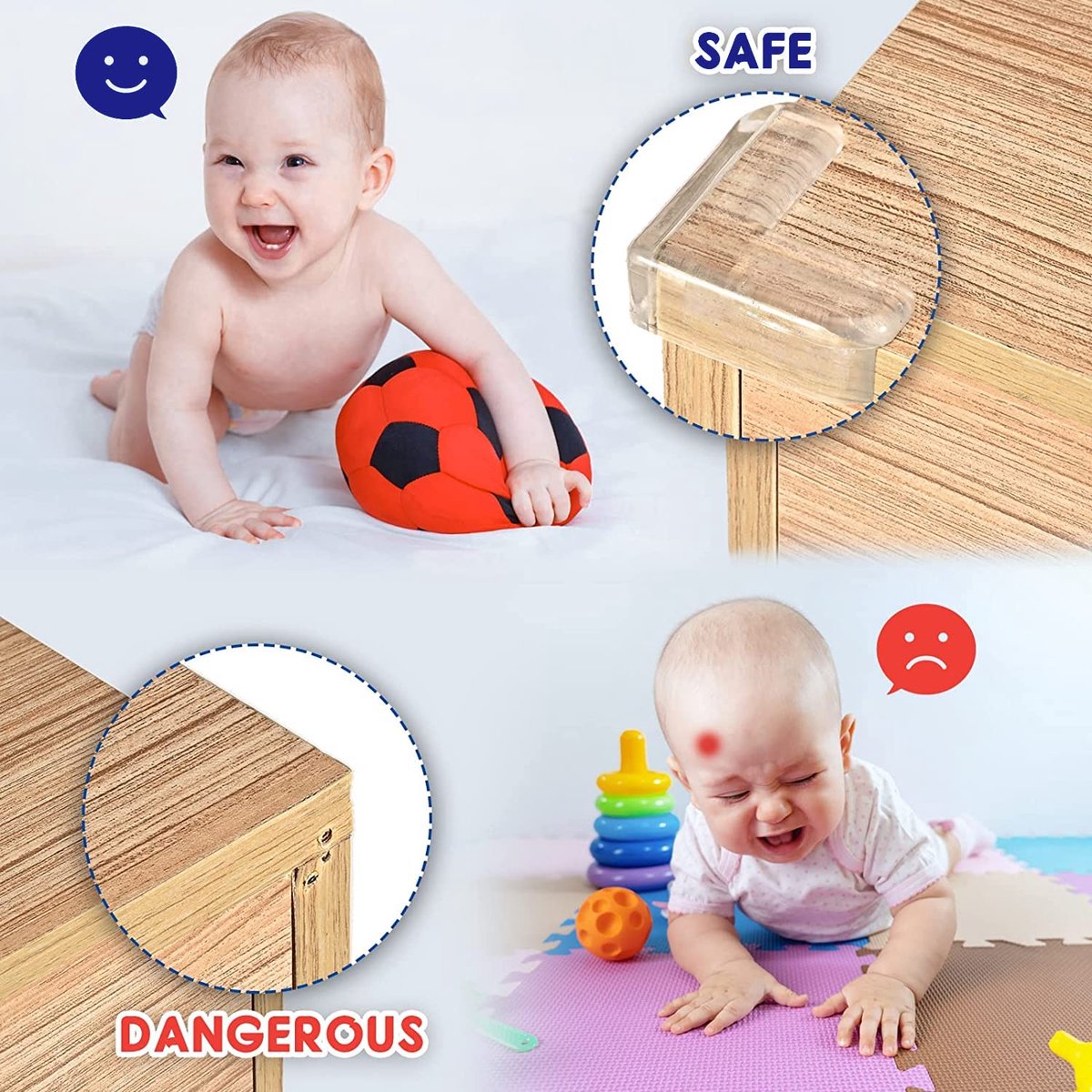 TTLUOKER® 40 stuks Hoekbeschermers baby - Tafelhoek beschermers - Hoekbeschermer tafel - Transparant- BPA-Vrij & Extra Sterk - Universeel voor Meubels – foto 7