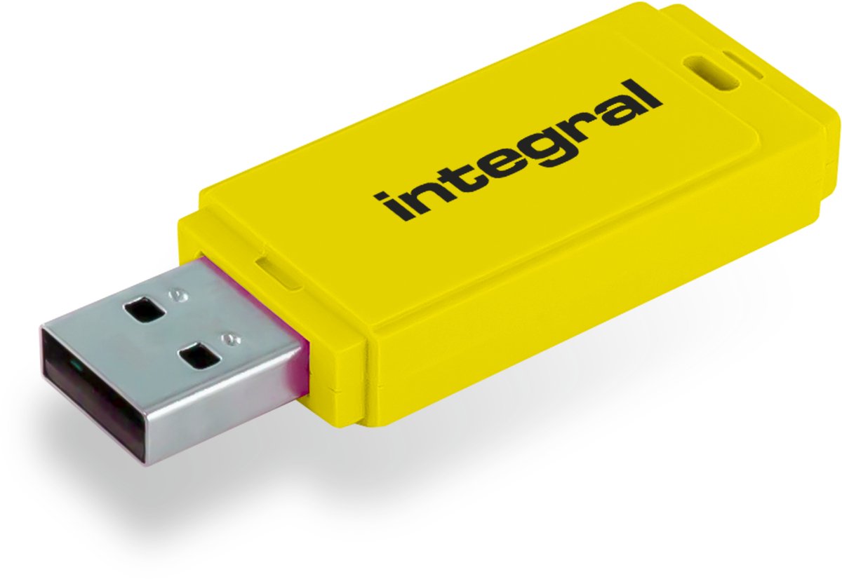 Integral Neon USB 2.0 stick 32 GB geel