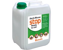 Ronada Krachtige Muizenverjager Vloeistof XL – 5 Liter – Diervriendelijke Muizen Spray tegen Muizen en Ratten – Vrij van Gif – Alternatief voor Muizenval en Muizengif