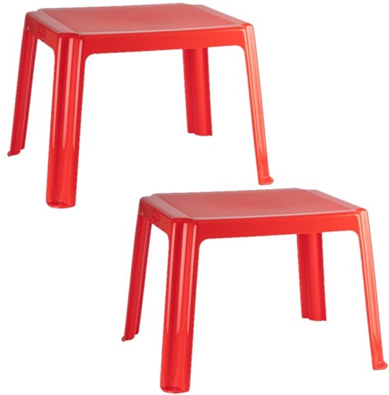 Plasticforte Tuinstoelen en tafel set voor kinderen - kunststof - rood - met 2x stoelen - buiten/binnen van Plasticforte — afbeelding 3