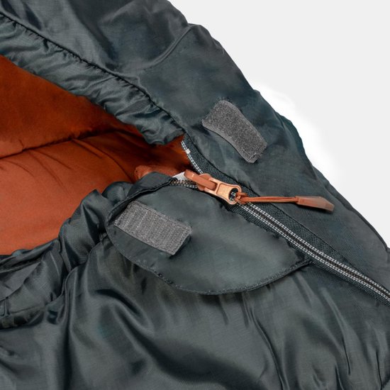 Highlander mummyslaapzak Rayet 450 Dark Grey -7°C - Grijs van Merkloos — afbeelding 3