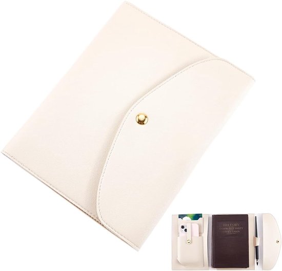 CRASPIRE 2 Kleur Boek Cover PU Lederen Waterdichte Notebook Sleeve Grijs Zwart Herbruikbare Boek Protector voor Paperbacks Notebook Wraps met Pen Zakken voor Boek Liefhebbers Klasgenoot Geschenken 2.4
