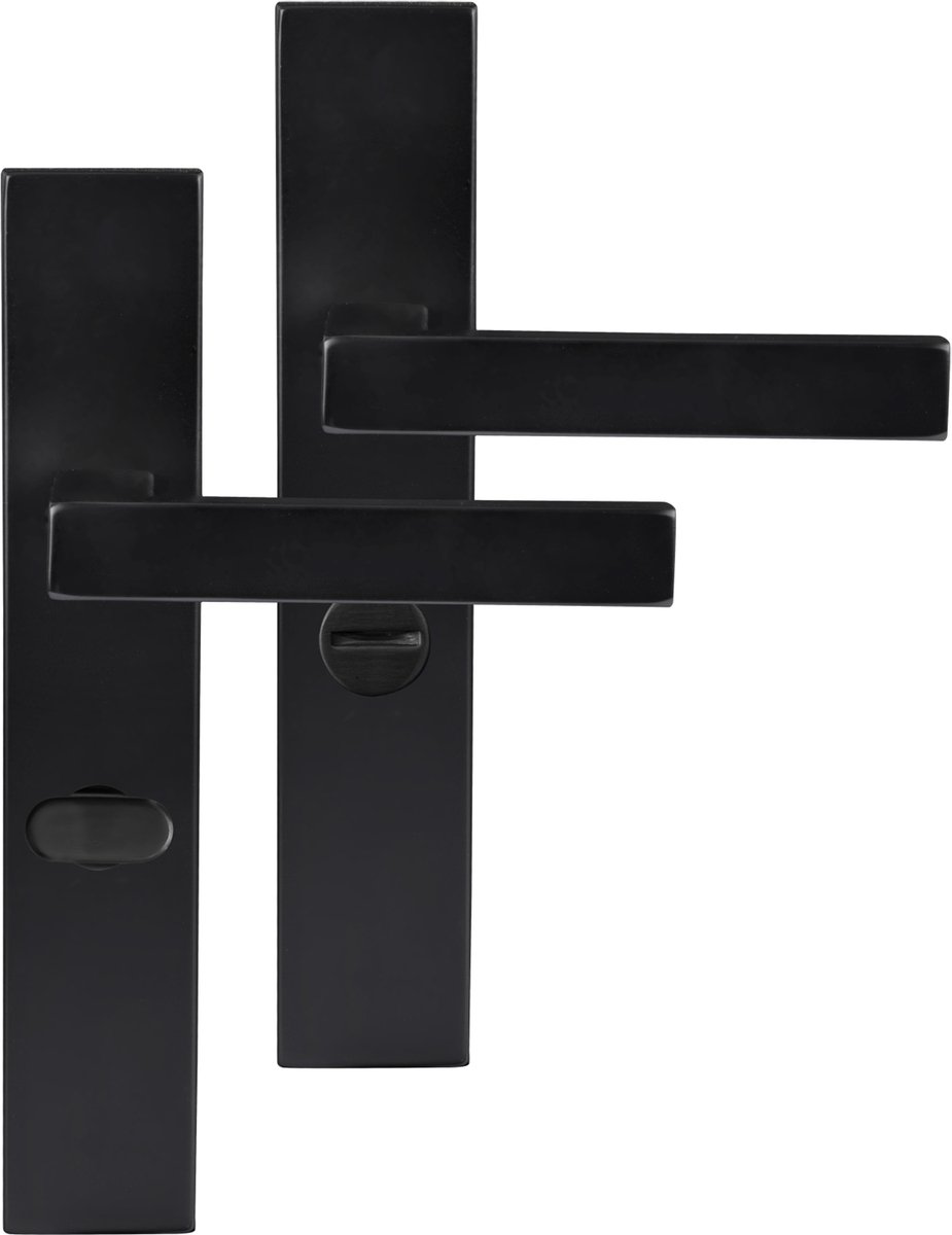 Differnz | Tilburg deurkruk | vierkant schild | WC 63 mm | zwart