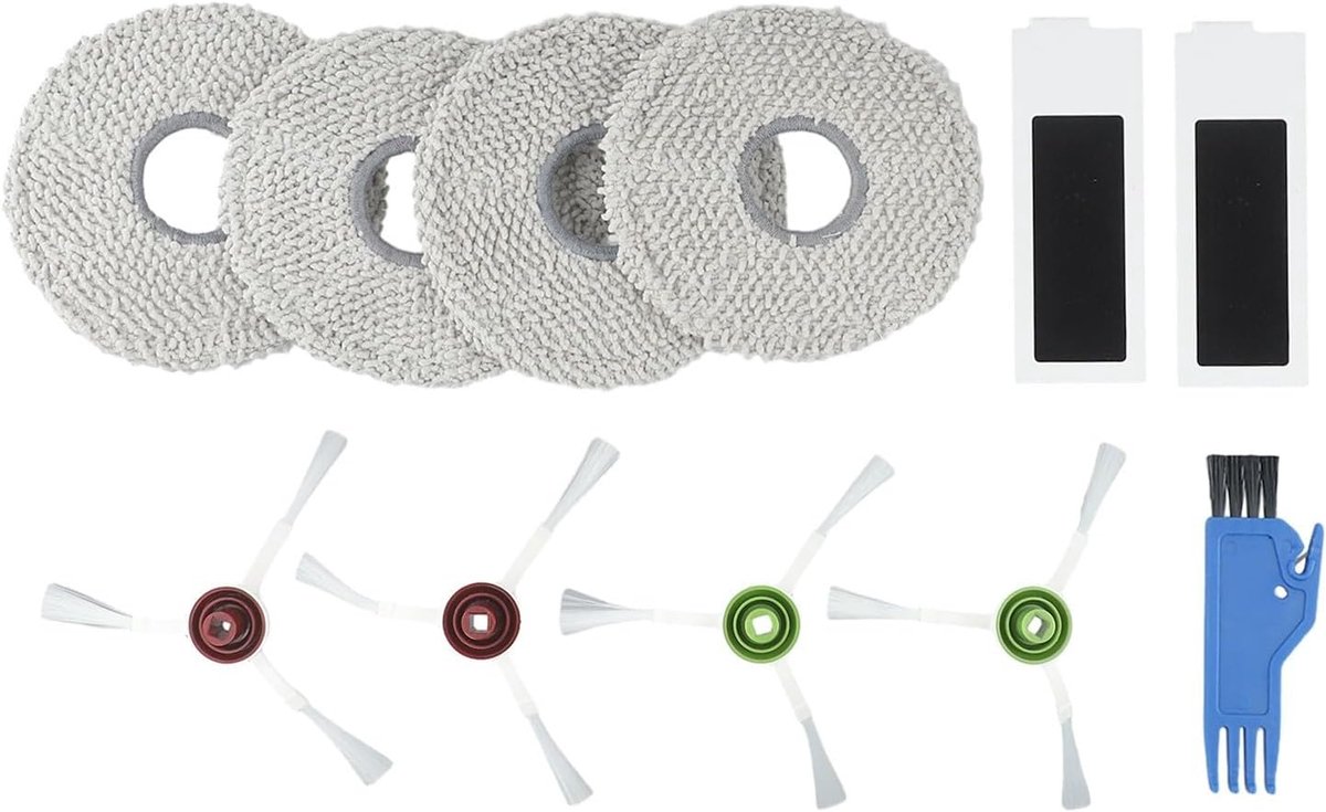 Vervangende onderdelen voor OMNI stofzuiger - Deebot T20 reserveonderdelen - accessoires - 4 zijborstels + 2 stofzuigerfilters + 4 dweildoeken + 1 reinigingsborstel