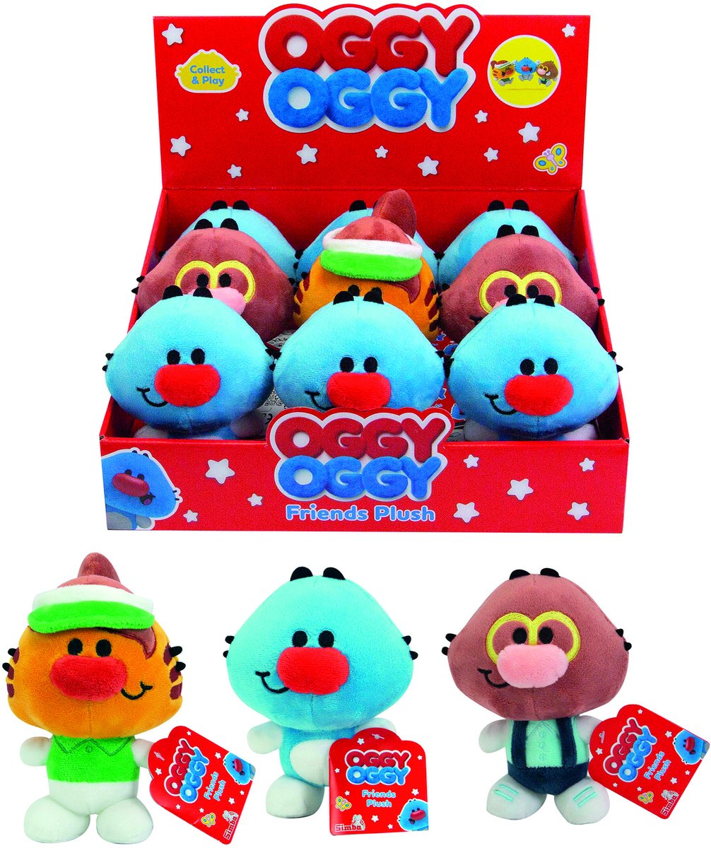 Oggy Oggy Pluche Knuffel 17 cm {Speelgoed Knuffeldier Knuffelpop voor kinderen jongens meisjes | Bekend van TV Netflix | Oggy en de kakkerlakken, Oggy Oggy & Friends Plush}