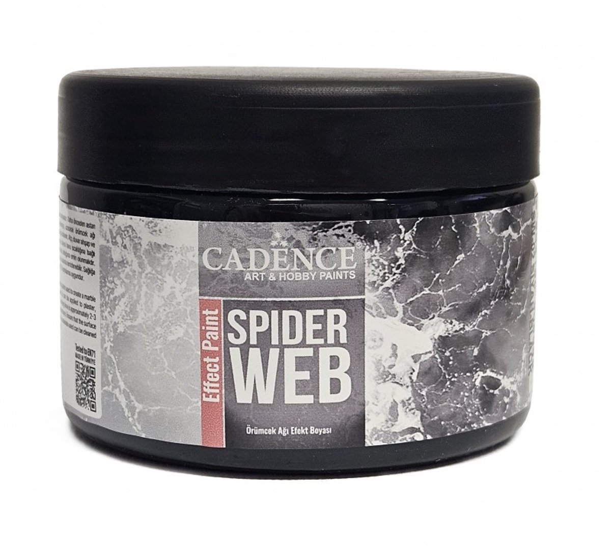 Cadence Spinnenweb Effectverf Zwart 150ml