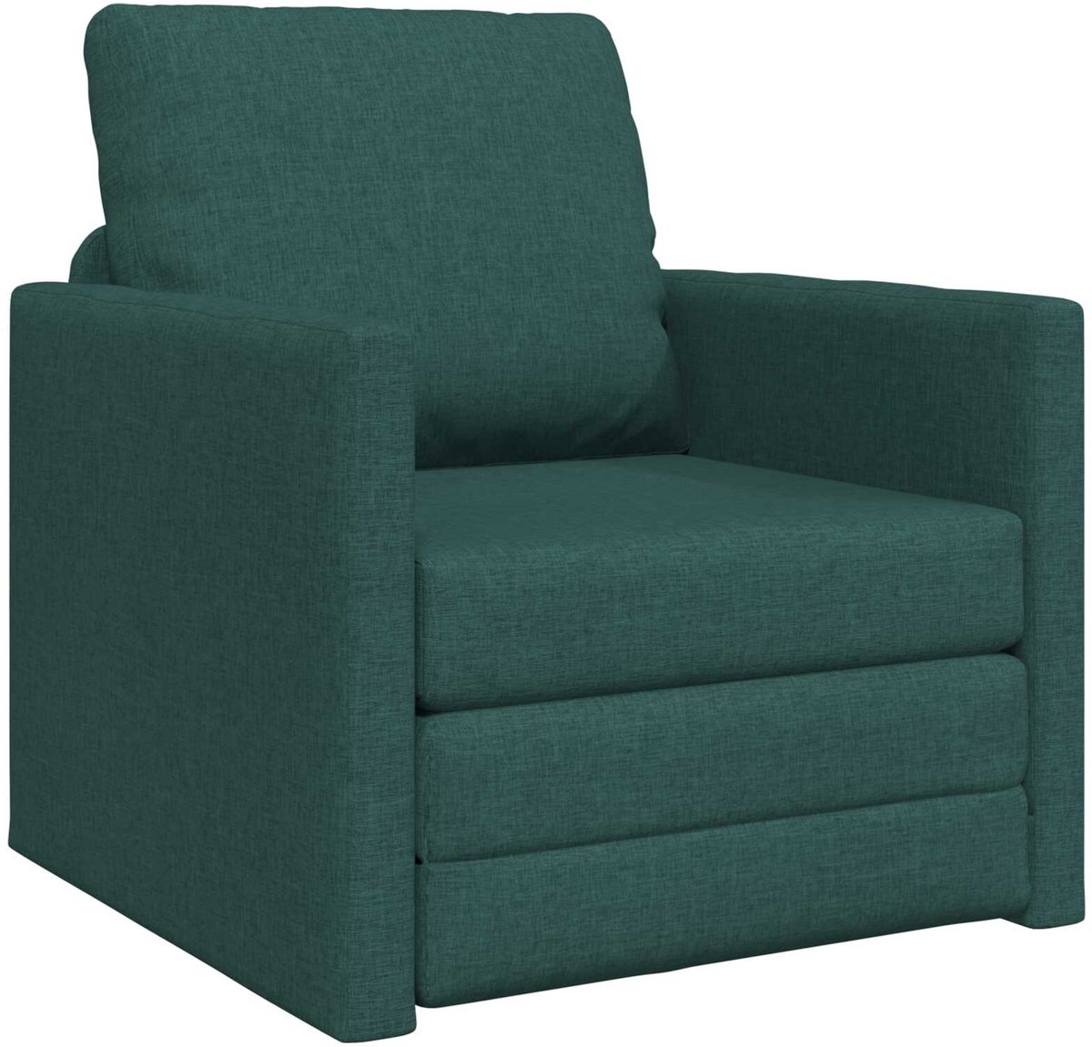 Slaapstoel - Uitklapbaar - Slaapbank - Logeerbed - Zetelbed - Slaapfauteuil - Vouwbed - 1 persoons - Zeer comfortabel - Donkergroen