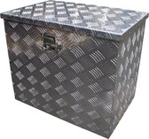 Gereedschapskist aluminium 600x400x500mm kofferslot - Disselbak - Disselkist - Gereedschapskist - Disselkist Aanhangwagen - Novio