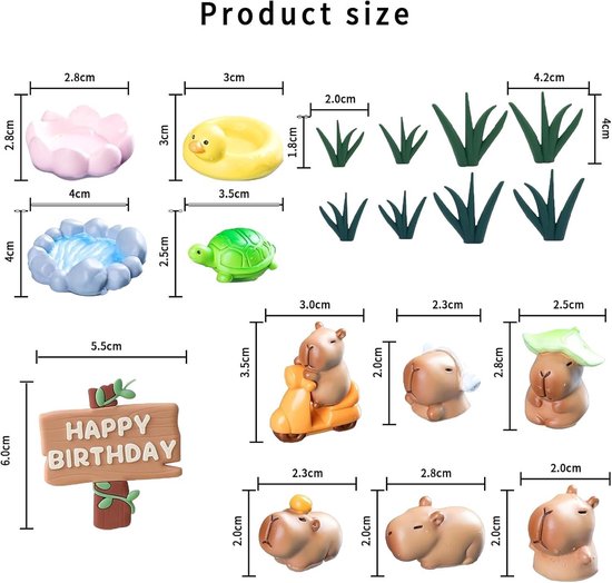 5 stuks Cartoon Capybara Aluminiumfolie Ballonnenset Schattige Capibara Kinderen Verjaardagsfeest Decoraties Benodigdheden Babyshower Luchtballonnen – koop de beste producten in de online winkel