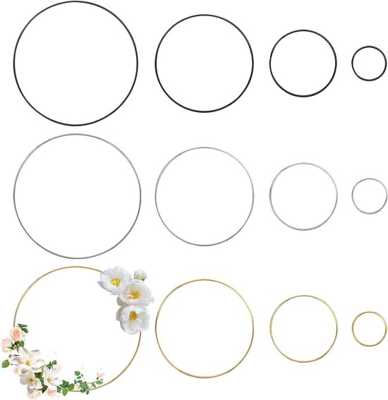 Set van 12 Metalen Ringen voor Knutselen