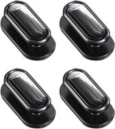 Allecto Plus - Multifunctionele mini-haak voor in de auto - handige achterbankhanger met zelfklevende ophangmogelijkheid - universele auto accessoires met oortelefoon opbergmogelijkheid - keyholder en maskerhanger - dashboard autosticker.