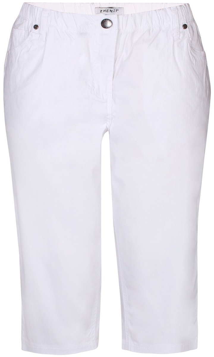Zhenzi 3/4 broek TWIST stretch Wit