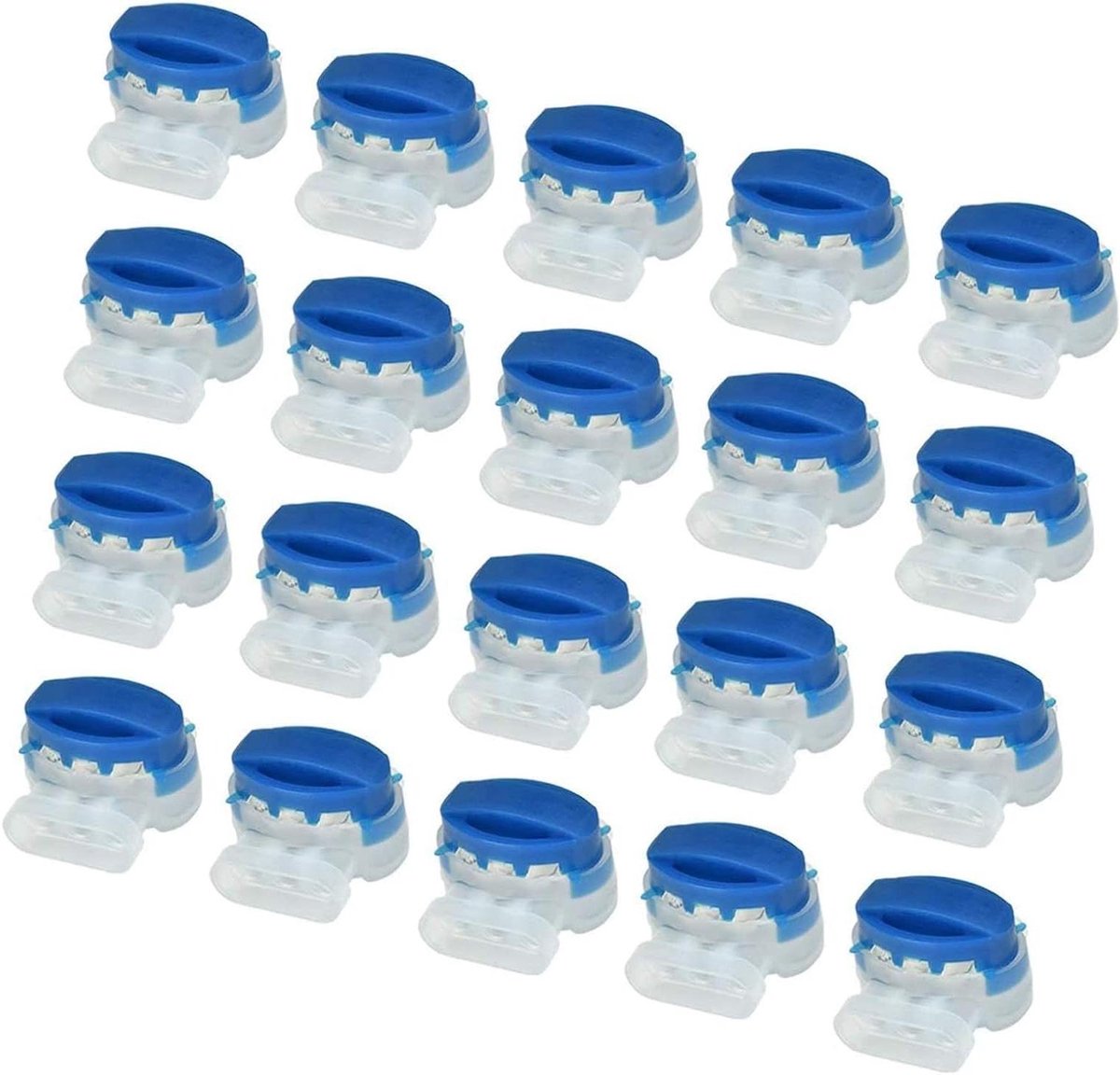 Allecto Plus - Kabelverbinders voor robotmaaier 20 x connectoren en kabelklem - Reparatieset voor begrenzingskabels - Allecto - €41,95