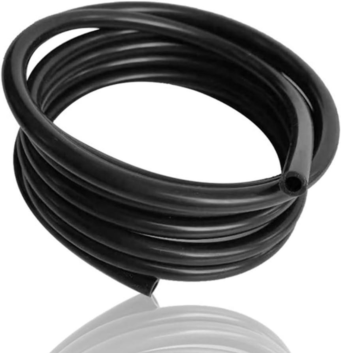 Image of 3 meter siliconen vacuümslang - binnendiameter 4 mm, buitendiameter 8 mm - hoge temperatuur & turbo vacuümslang - auto koeler - zwart
