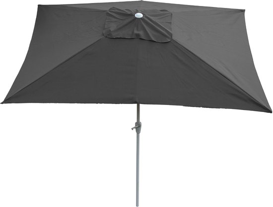 Mendler Parasol déporté gastronomique HWC-A96, 3 x 3 m (diamètre 4,24 m) en polyester/aluminium