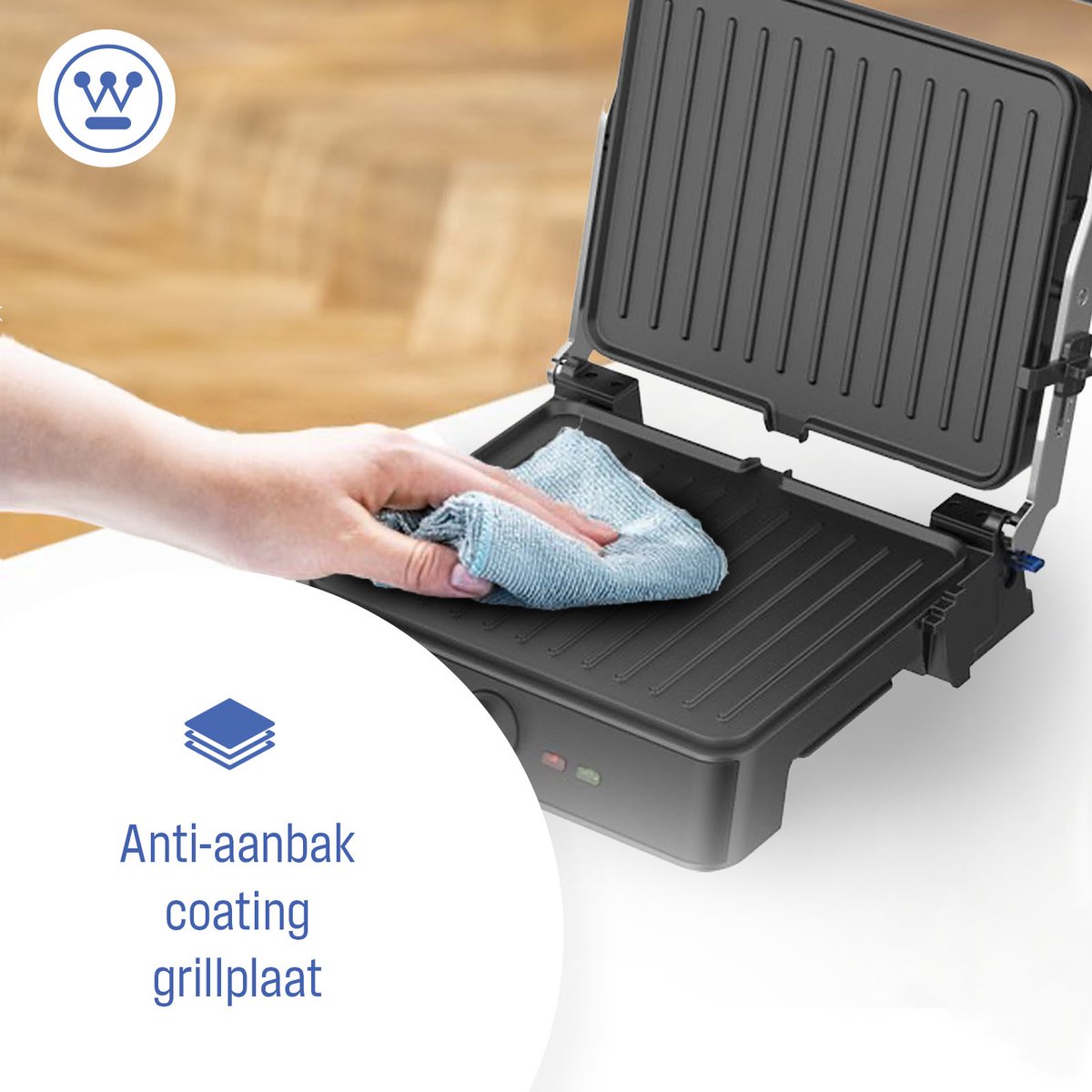 Westinghouse Retro Contactgrill - Zwart thumbnail 3