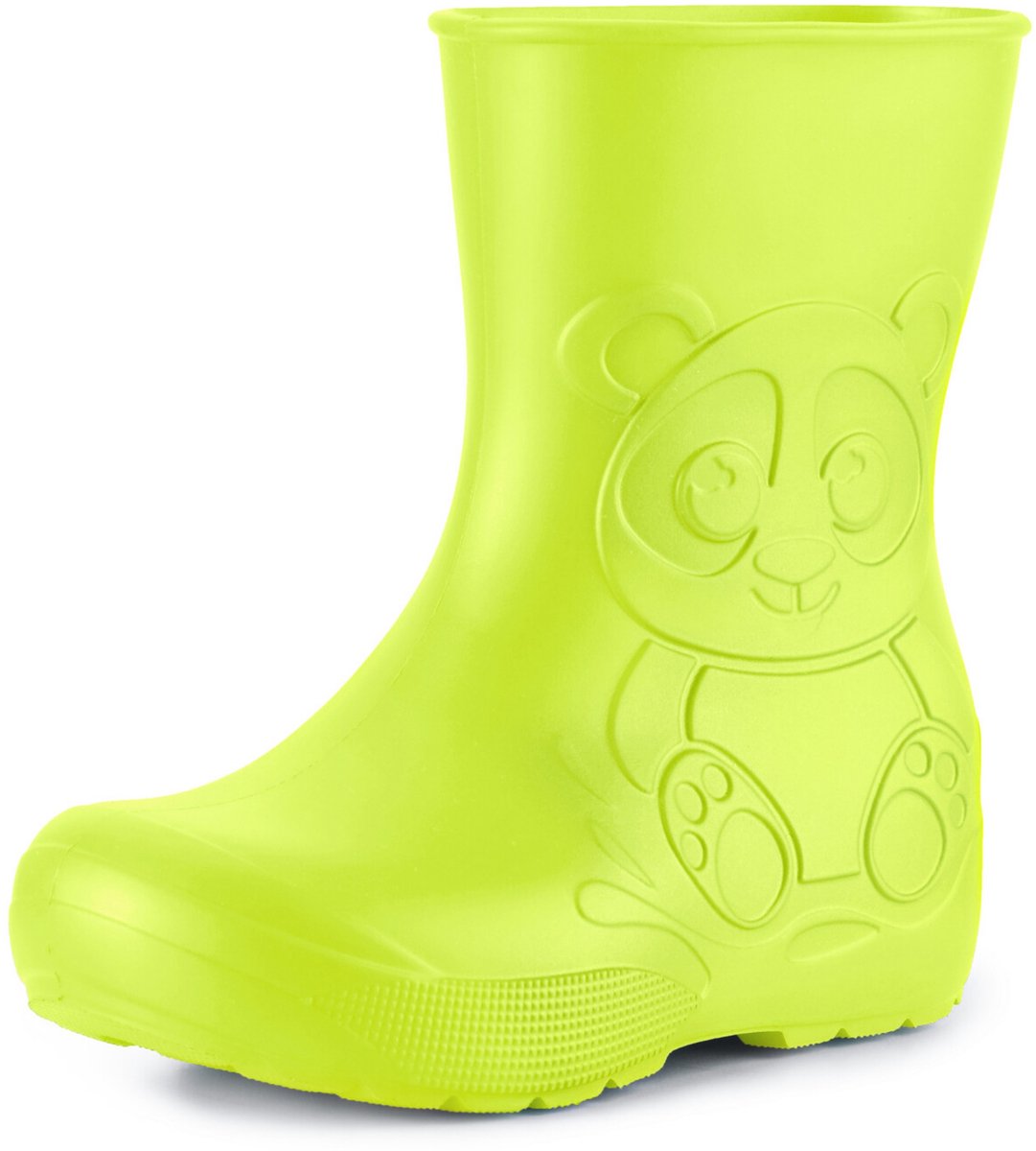 Ladeheid LA-CA-Panda Kinder Regenlaarzen - Rubber - Licht - EVA - Limoen - 26/27